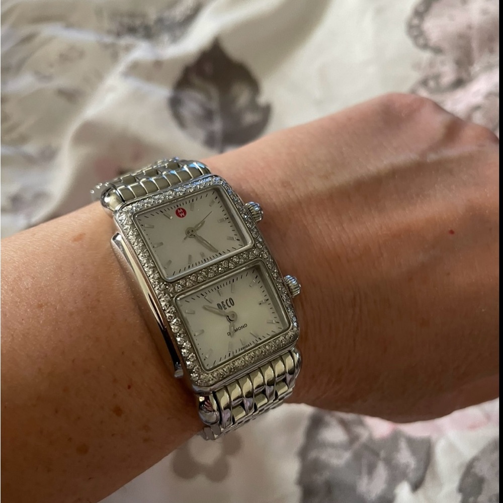 One of kind two zone Michele diamond watch.